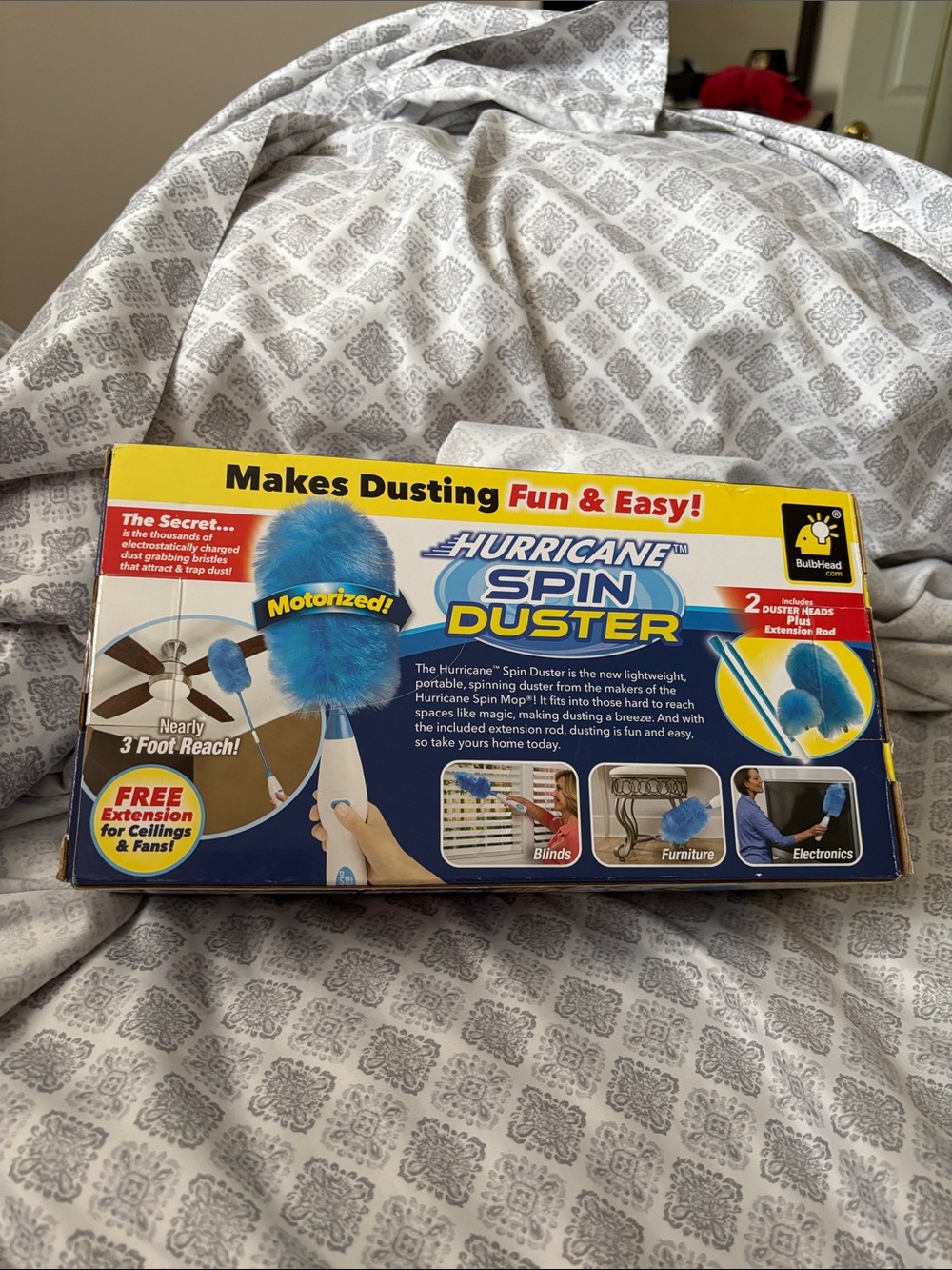 BulbHead Hurricane Spin Duster - Blue Motorized Duster